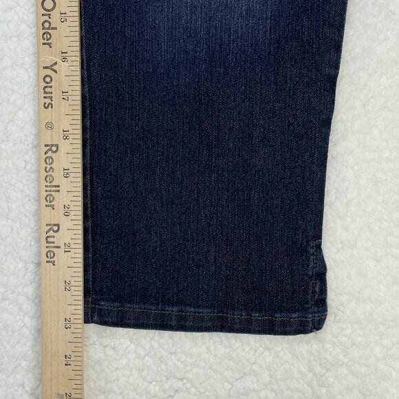 NYDJ Jeans Womens Sz 6 Blue Dark Wash Karen Capri High Rise Straight Leg - Picture 9 of 12